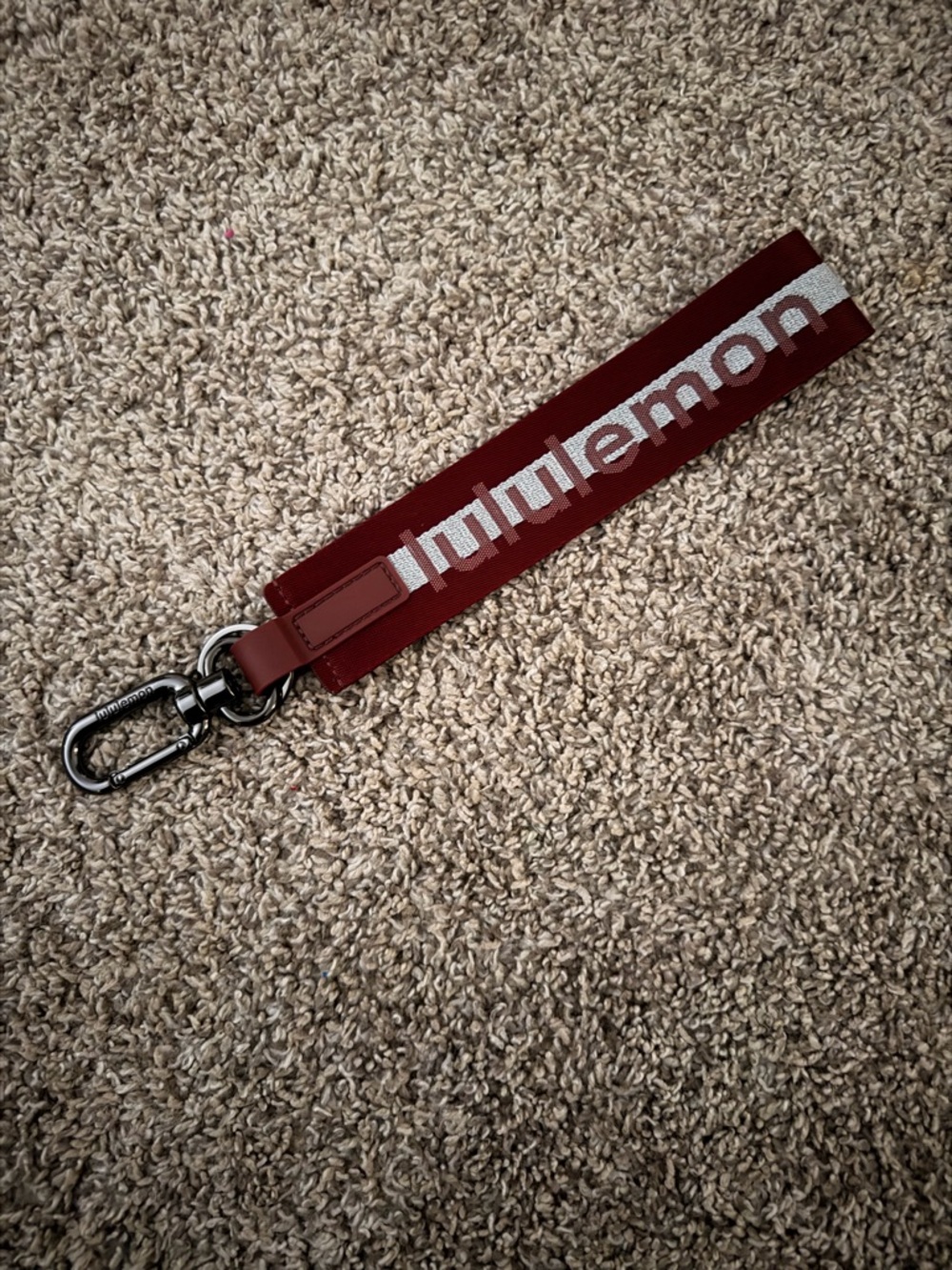 lululemon athletica Red and Silver Key/Card Holder Strap